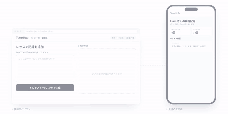 TutorHub:チャットを貼り付けて記録を作る